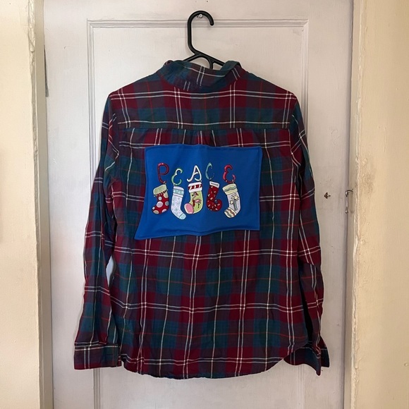 Tops - Custom Ugly Christmas Flannel Size Large